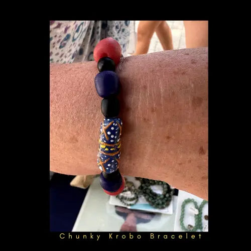 Chunky Krobo Bracelet - Uplift Beads