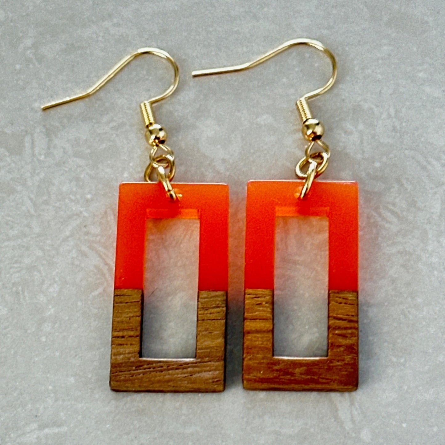 Resin & Wood Earrings - Uplift Beads