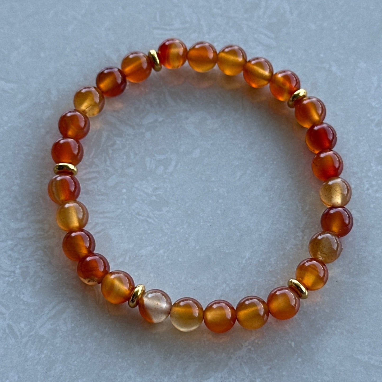 Carnelian Gemstone Bracelet - Uplift Beads