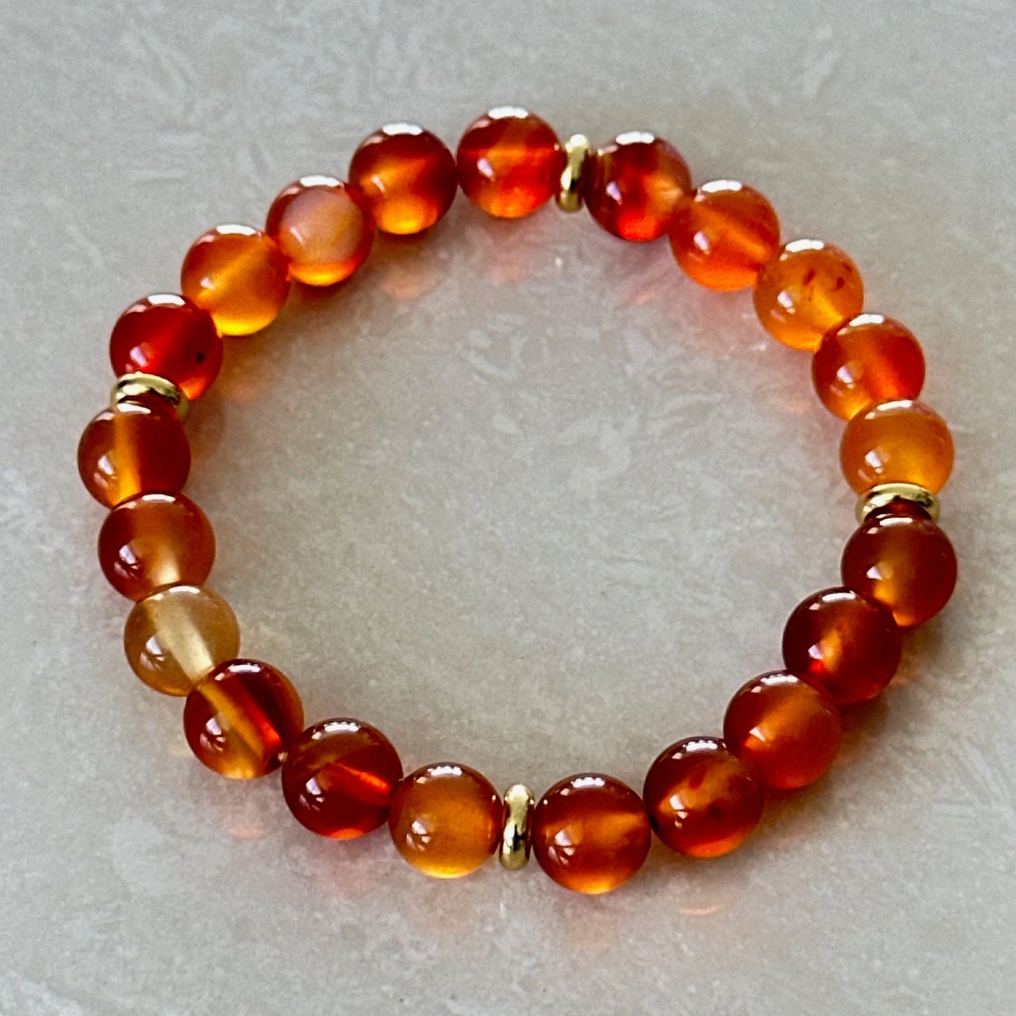 Carnelian Gemstone Bracelet - Uplift Beads