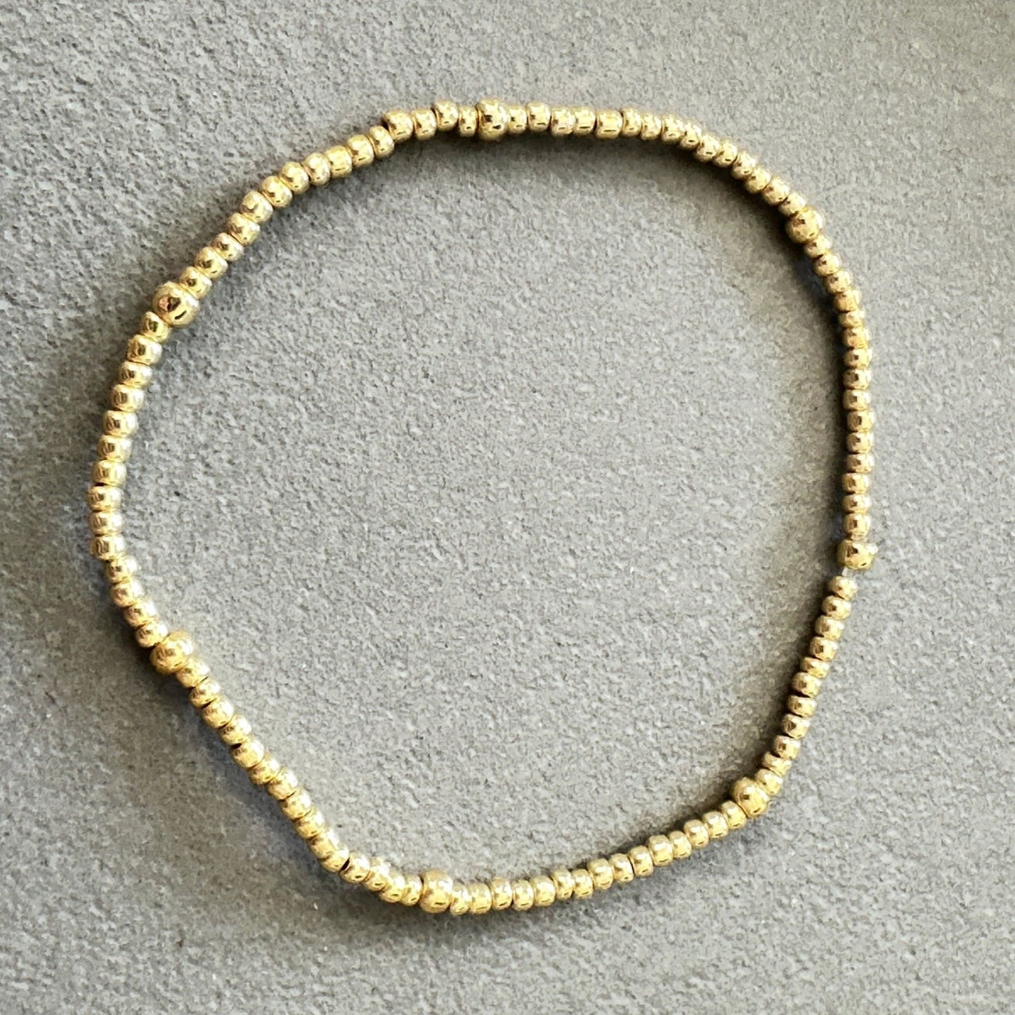 Gold seed bead bracelet - Uplift Beads