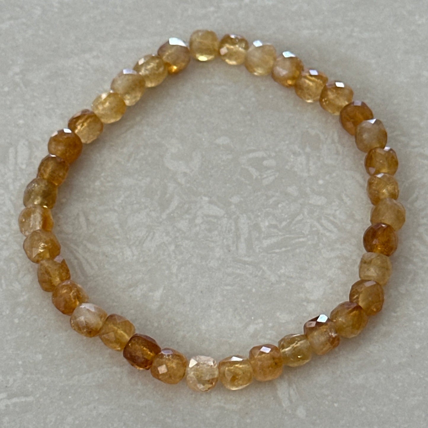 5mm Square faceted Citrine - Uplift Beads