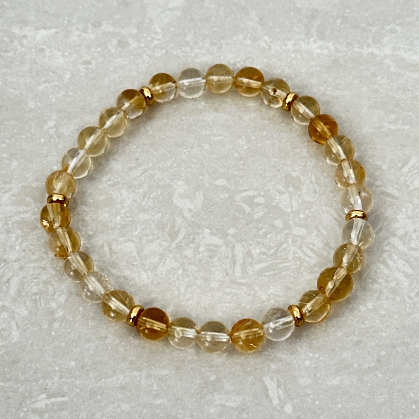 6mm Citrine bracelet - Uplift Beads