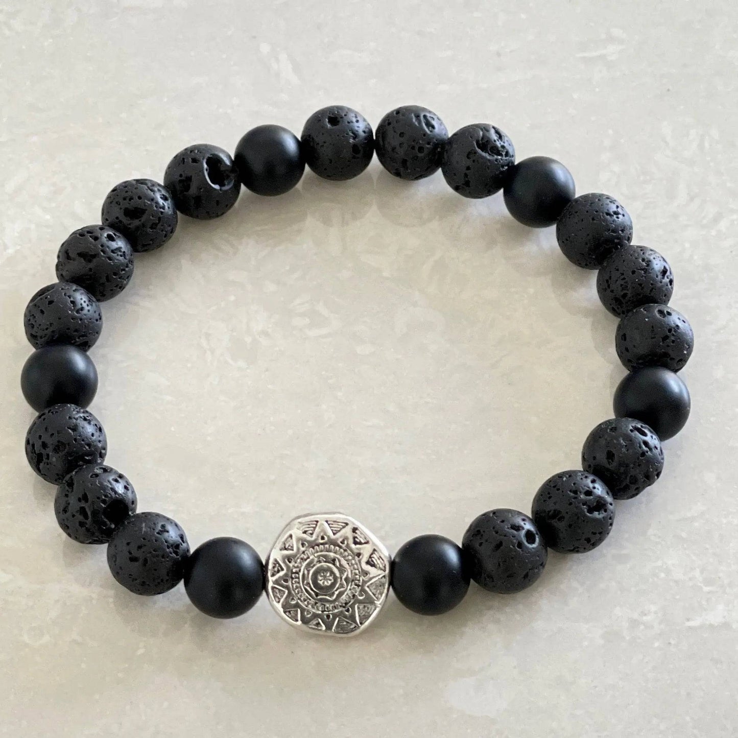 Lava & Black Onyx Diffuser Bracelet Uplift Beads