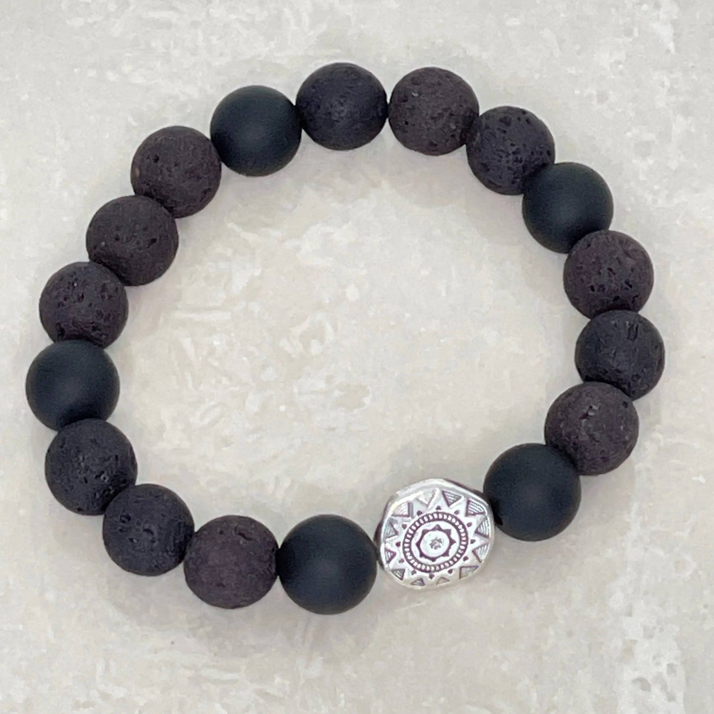 Lava & Black Onyx Diffuser Bracelet Uplift Beads