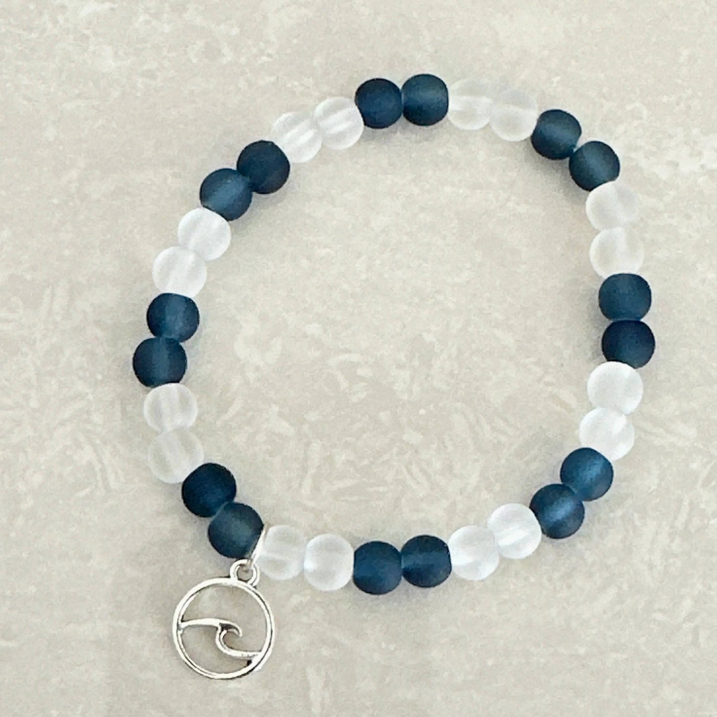 Ocean Wave Sea Glass Bracelet - Uplift Beads