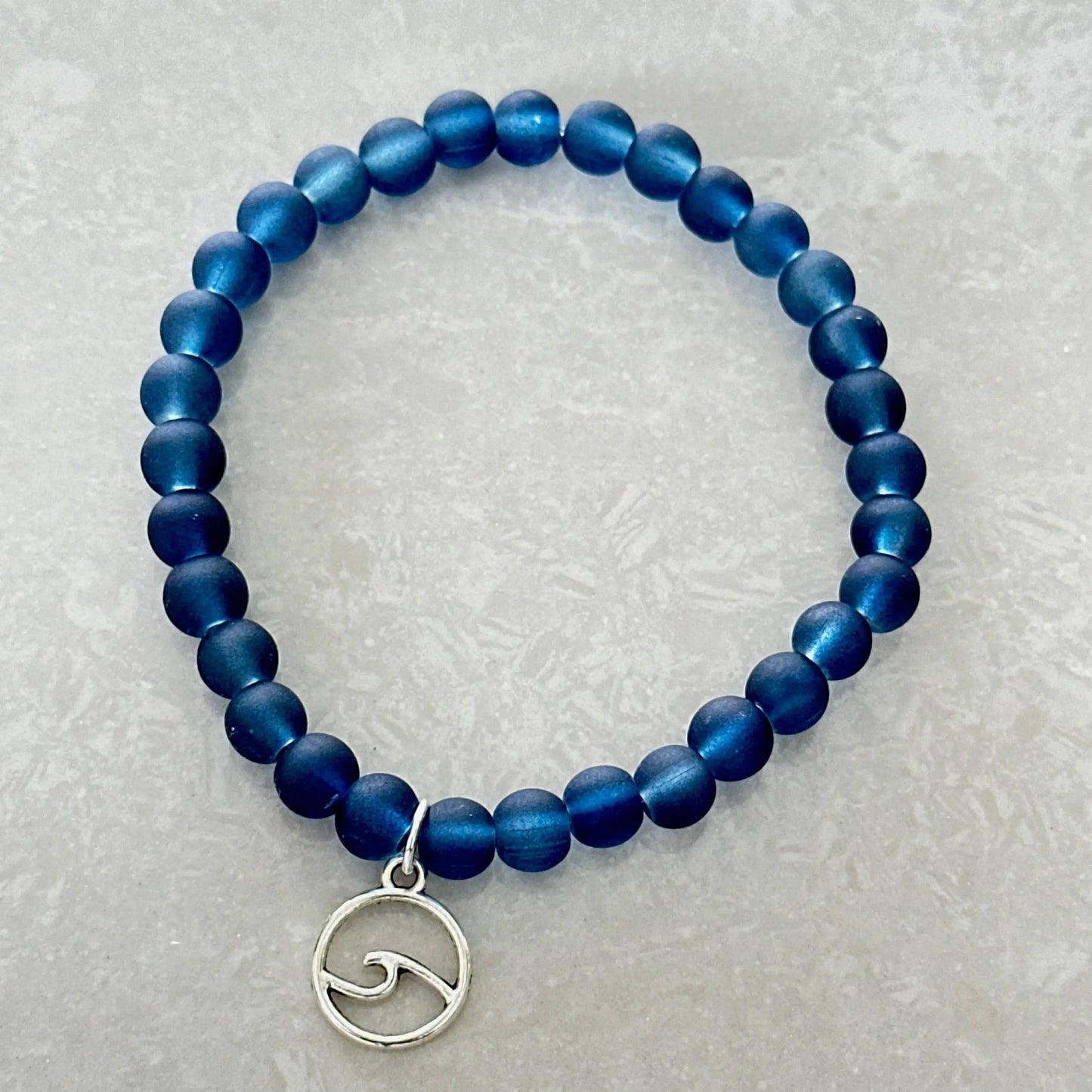 Ocean Wave Sea Glass Bracelet - Uplift Beads