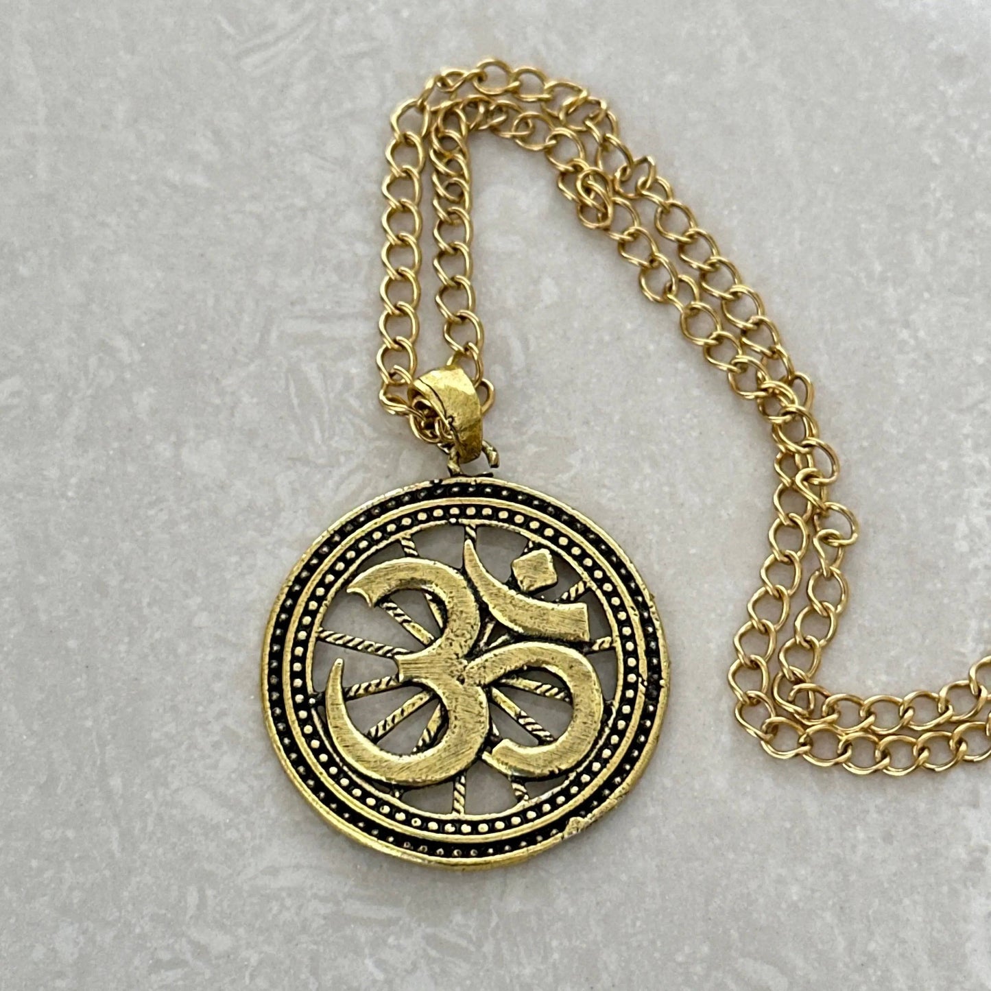 OM Yoga 'Meditation & Tranquility' Pendant Necklace - Uplift Beads