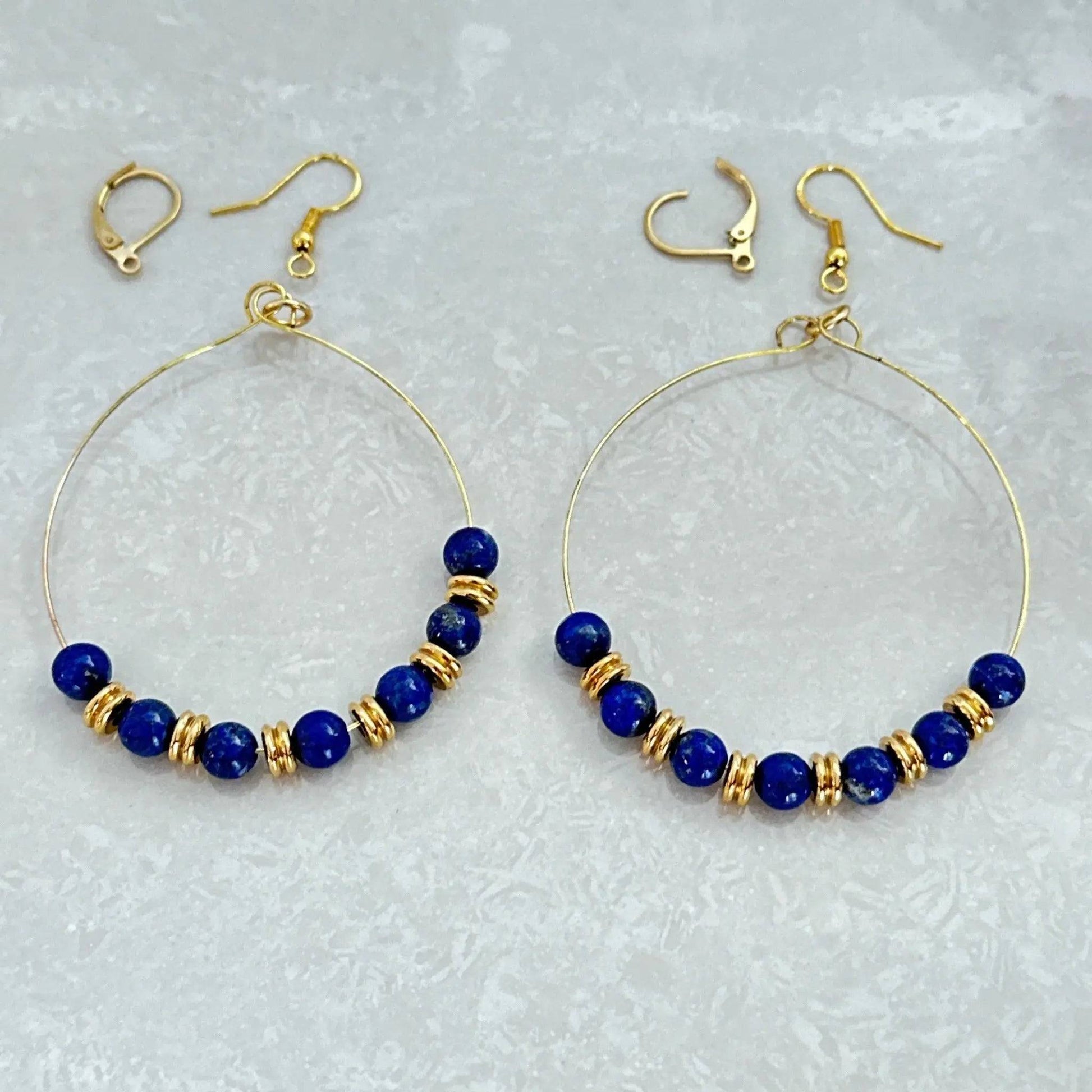 Lapis Lazuli Gemstone Earrings - Uplift Beads