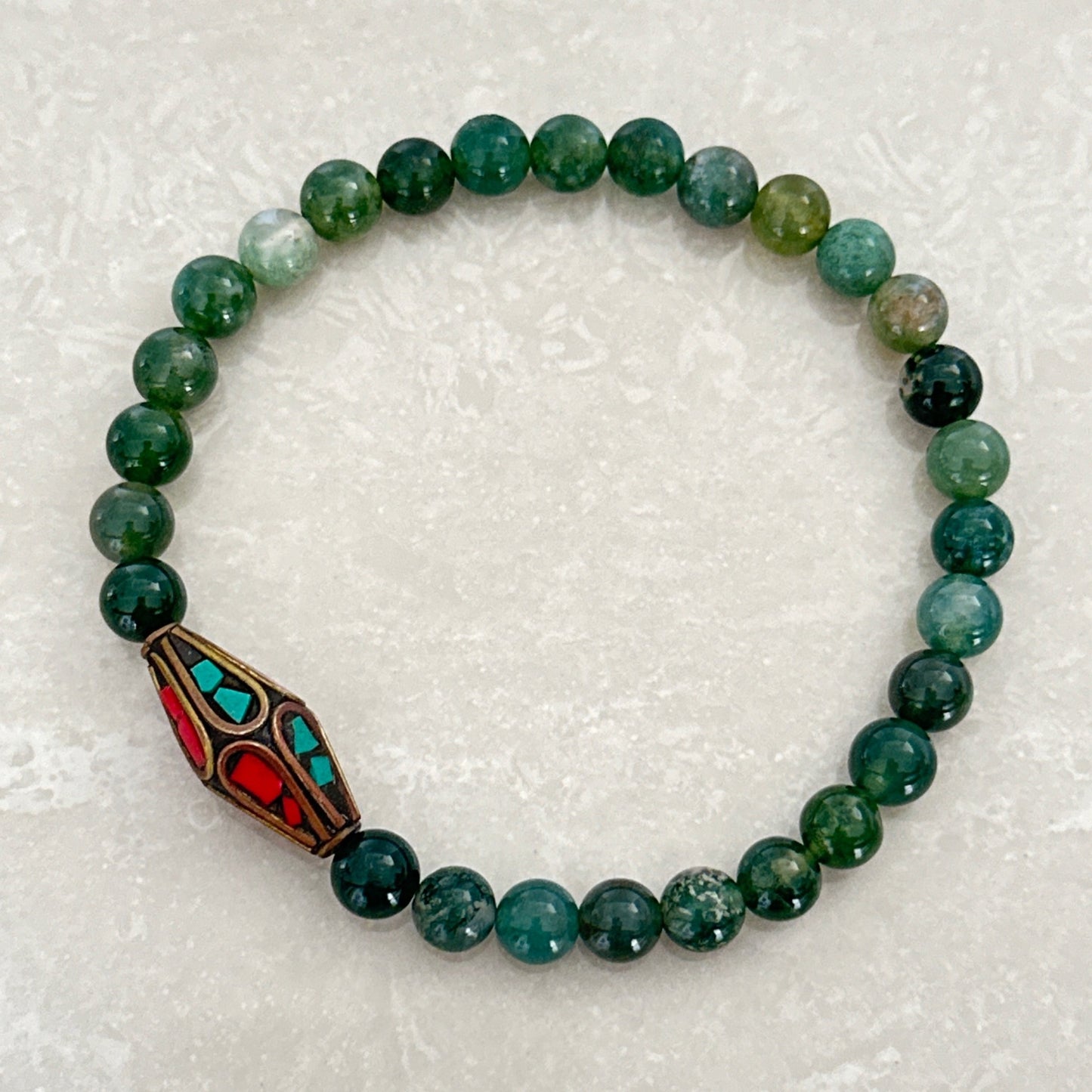 Moss Agate Bracelet - Uplift Beads