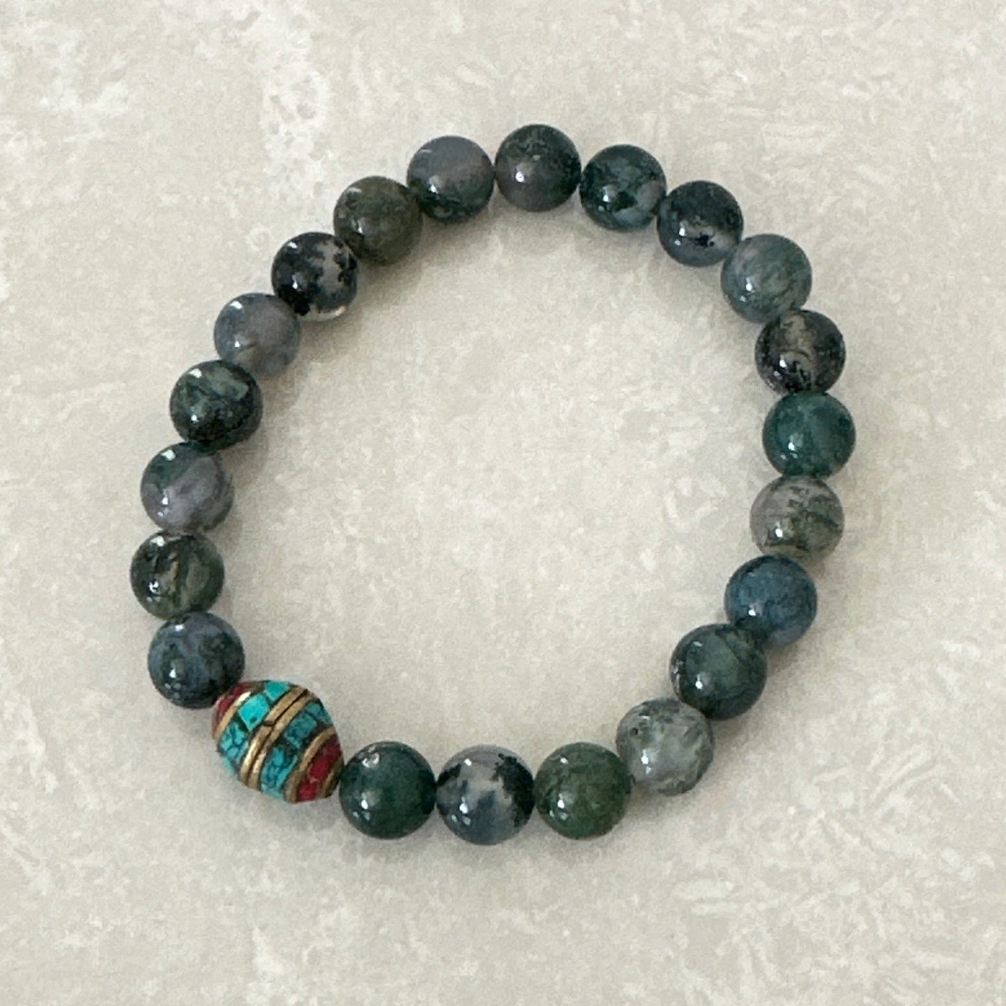 Moss Agate Bracelet - Uplift Beads