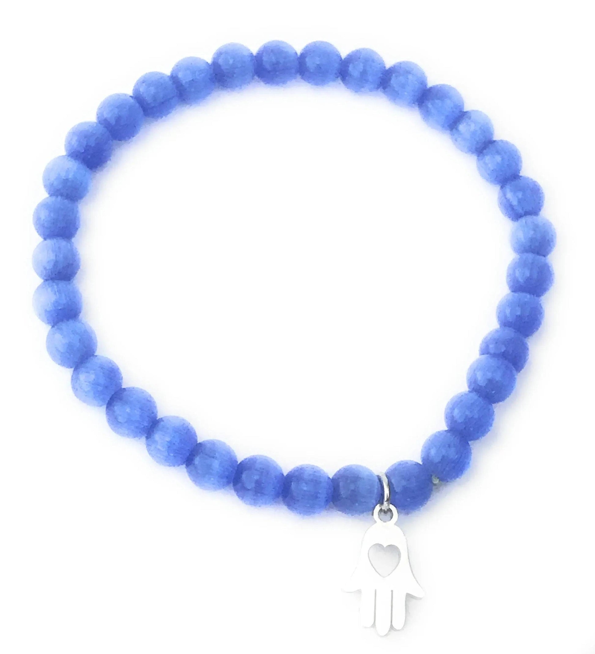 Hamsa Bracelet - Cat Eye Glass - Uplift Beads