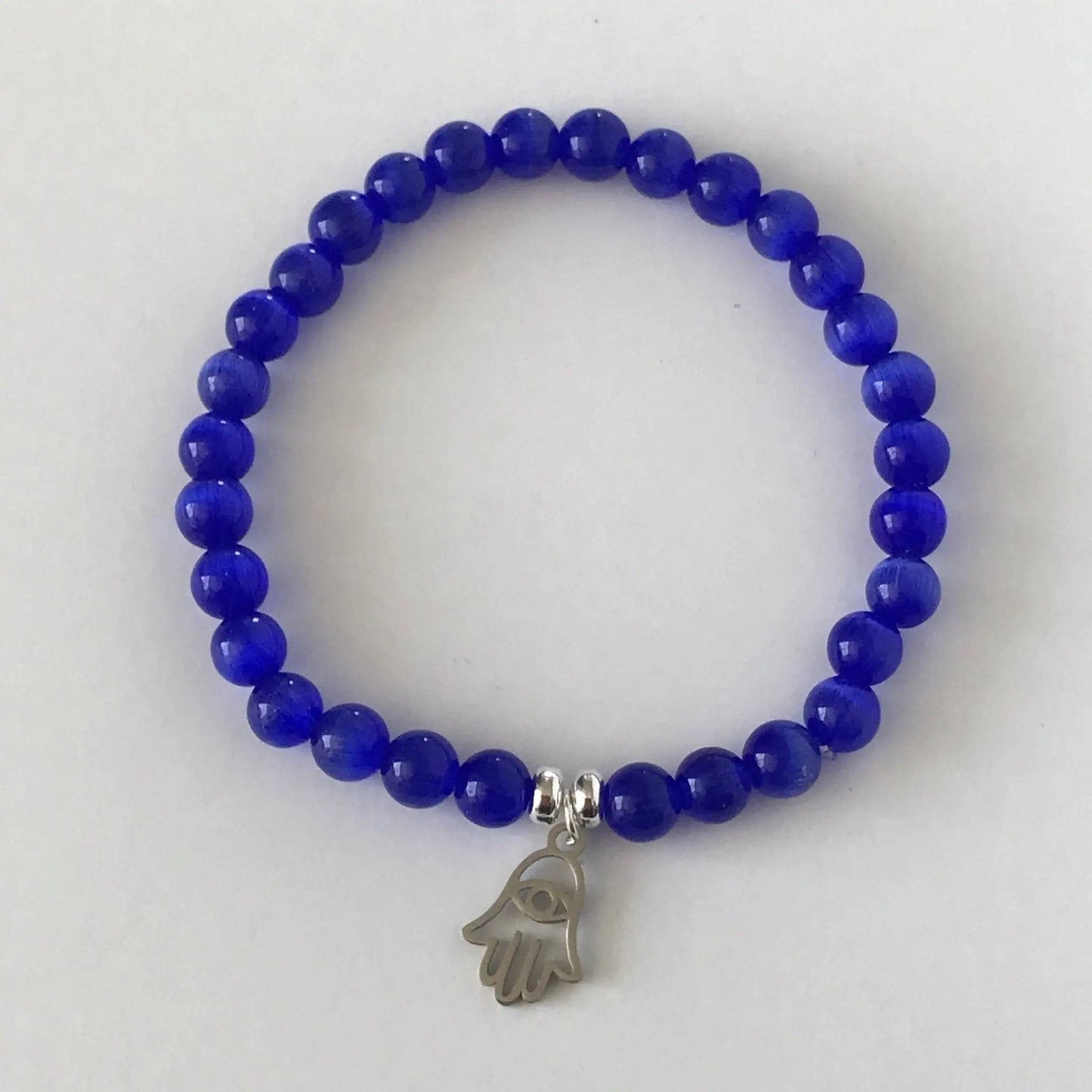 Hamsa Bracelet - Cat Eye Glass - Uplift Beads