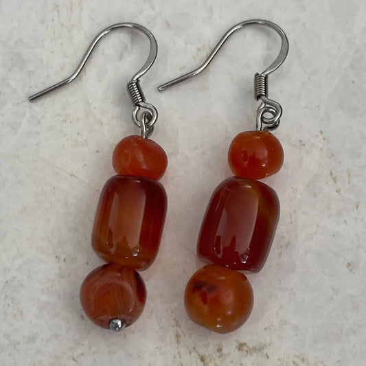 Carnelian Earrings - Uplift Beads