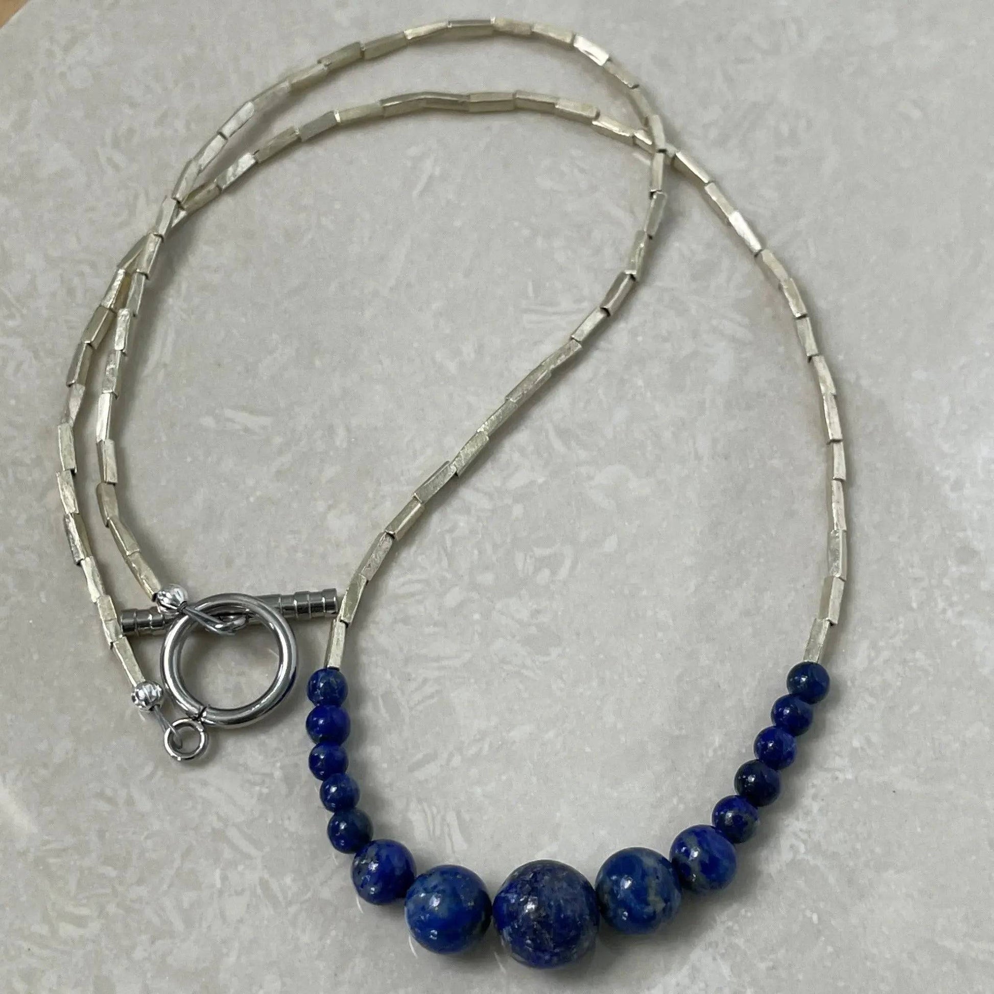 Lapis Lazuli & Ethiopian Bead Necklace - Uplift Beads