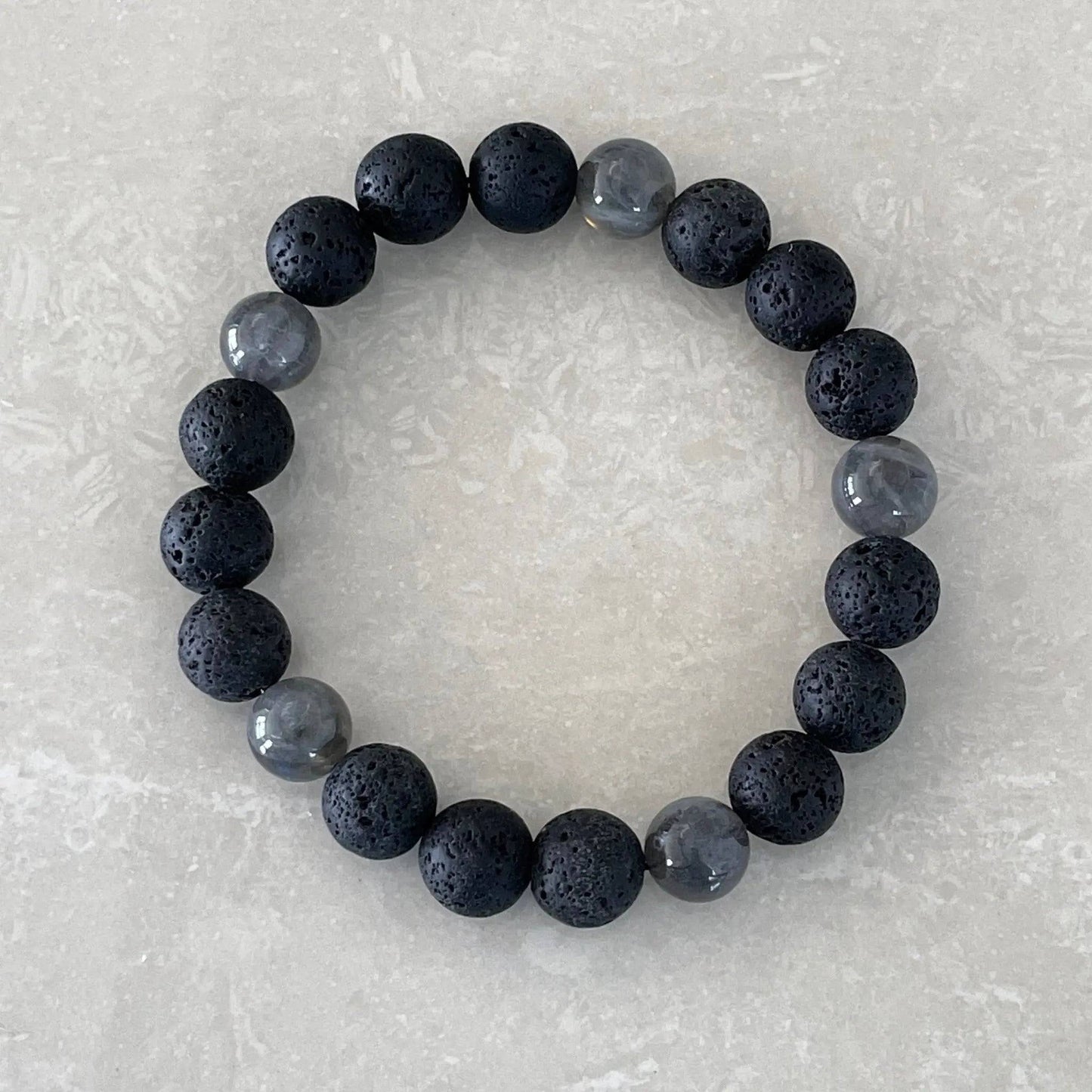 Lava & Gemstone Diffuser Bracelet - Labradorite - Uplift Beads