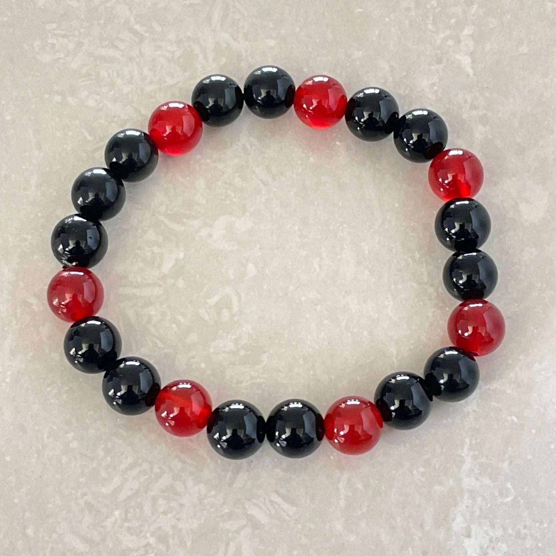 Obsidian & Red Onyx Tranquility Bracelet - Uplift Beads