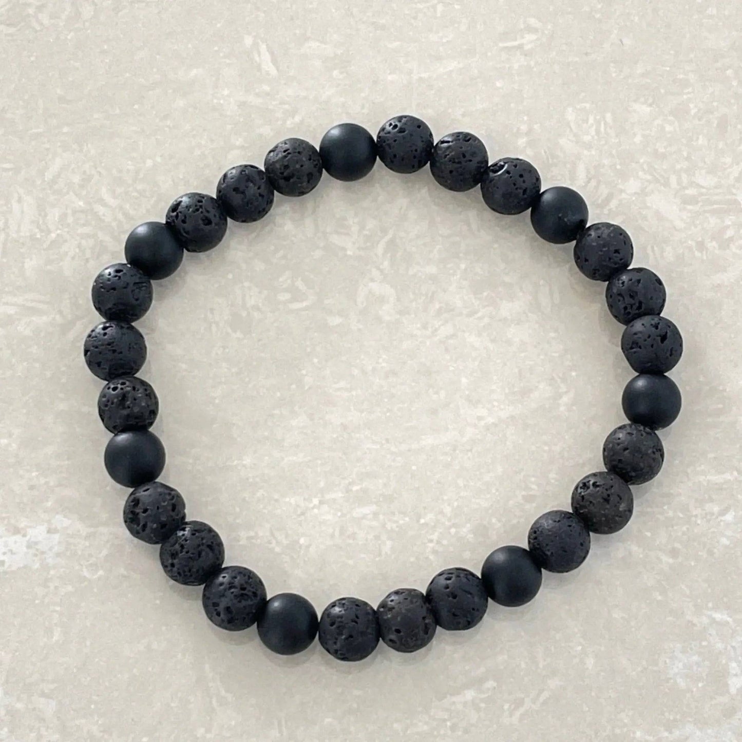 Lava & Gemstone Diffuser Bracelet - Black Onyx - Uplift Beads