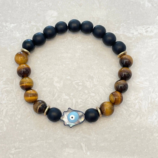 Hamsa Bracelet - Tiger Eye - Uplift Beads