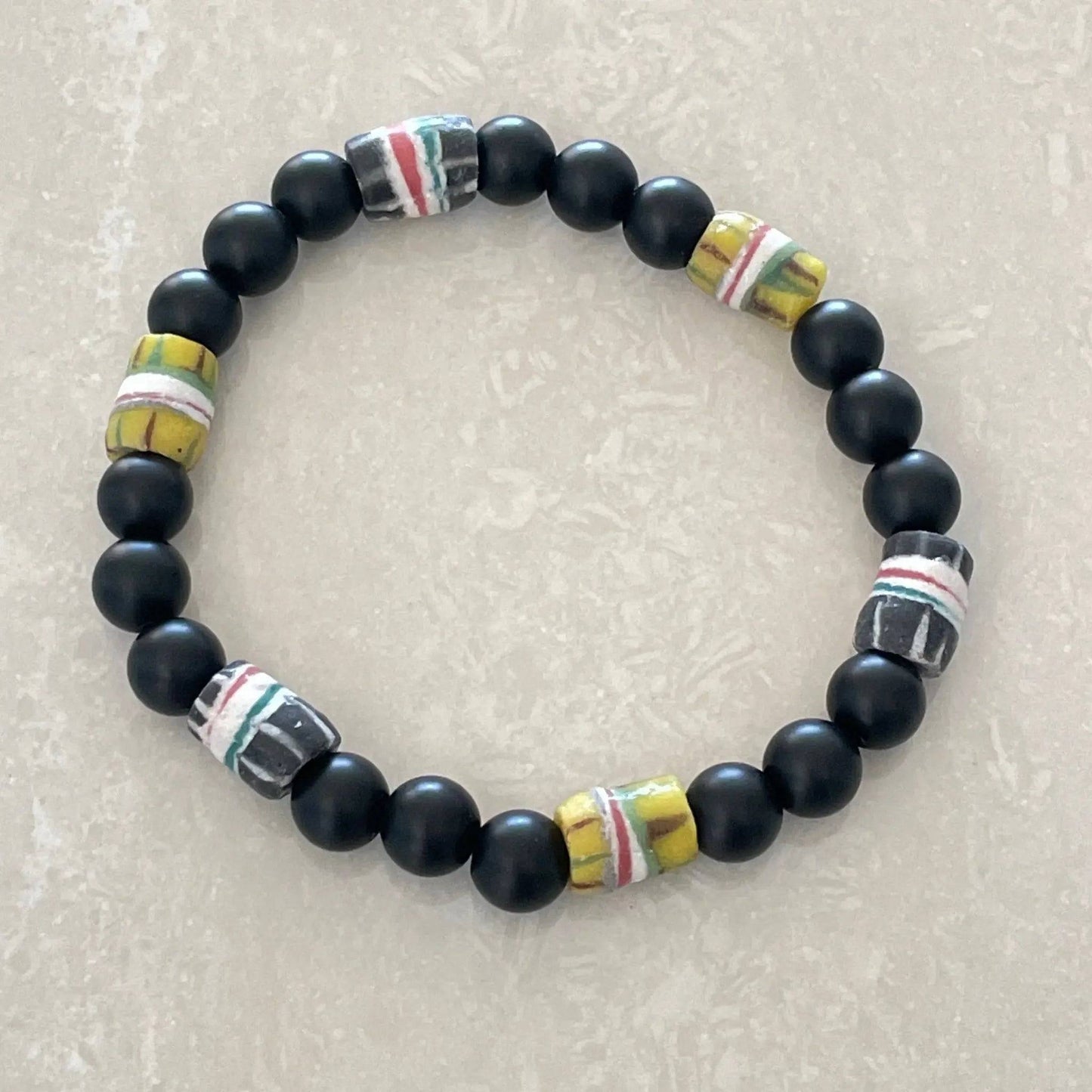 African Krobo Feather Bead Bracelet - Uplift Beads