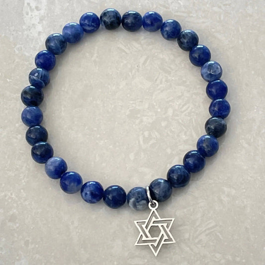 Star of David Bracelet - Sodalite - Uplift Beads