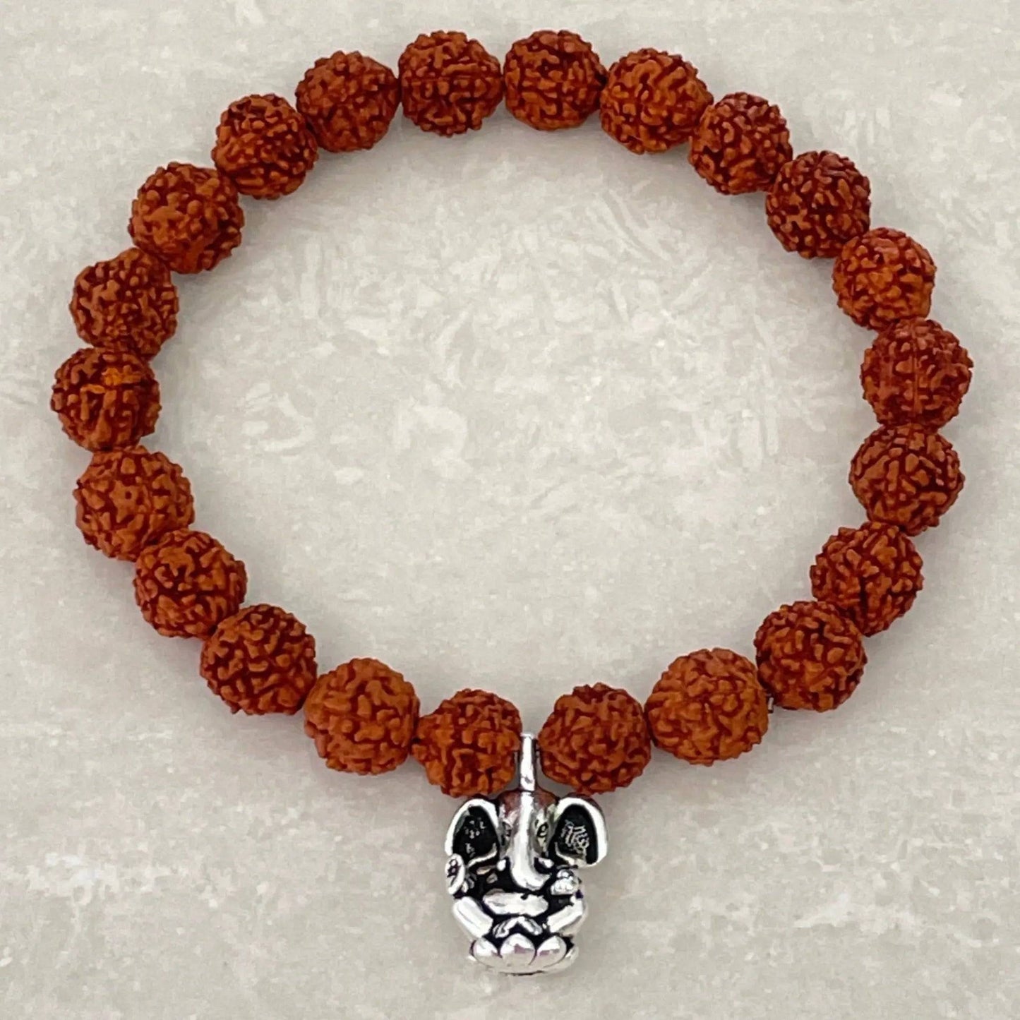 Ganesh Rudraksha Stretch Bracelet - Uplift Beads