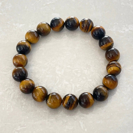 NATURAL UNTREATED Tiger Eye 'Strength' Bracelet - Uplift Beads