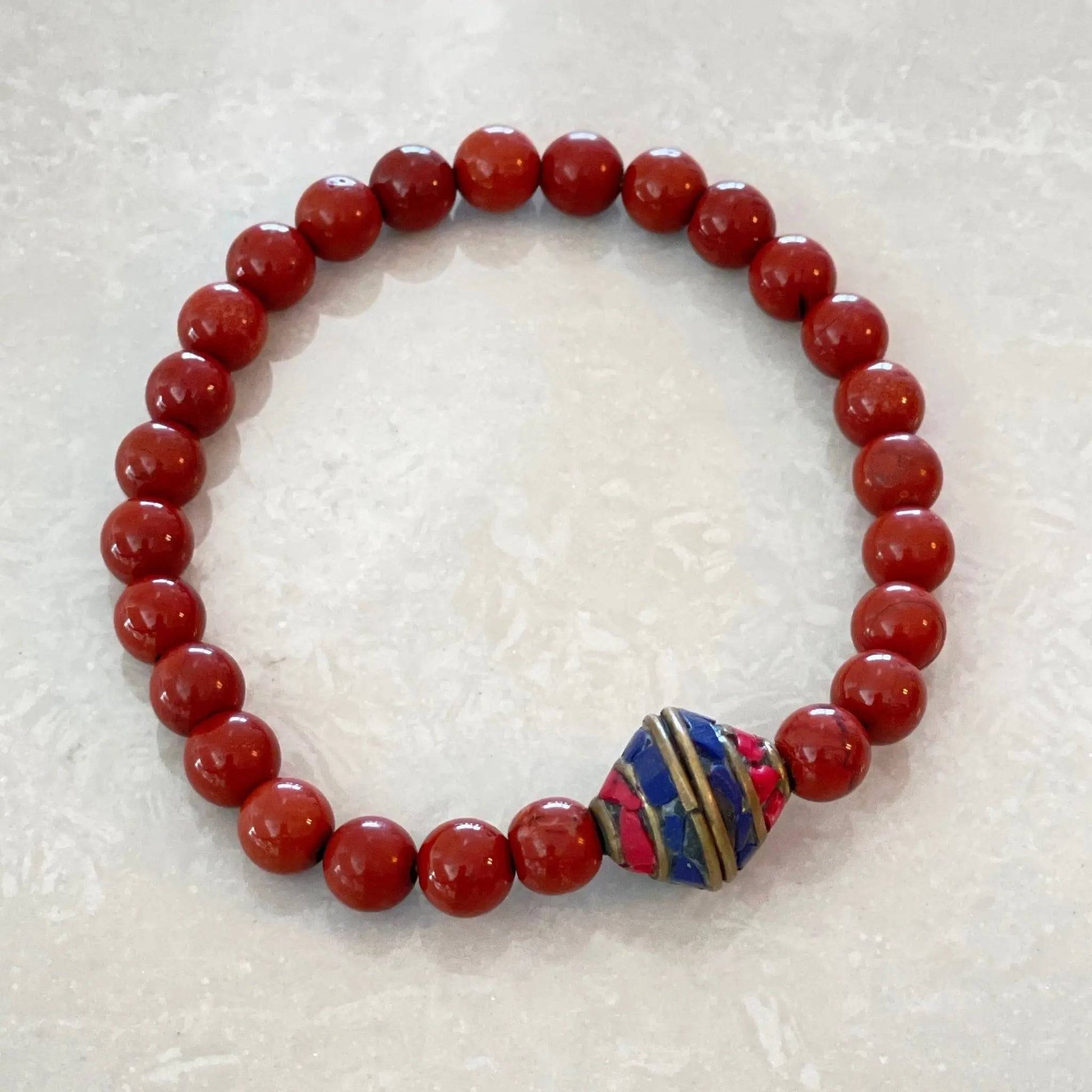 Tibetan Bracelet - Red Jasper - Uplift Beads