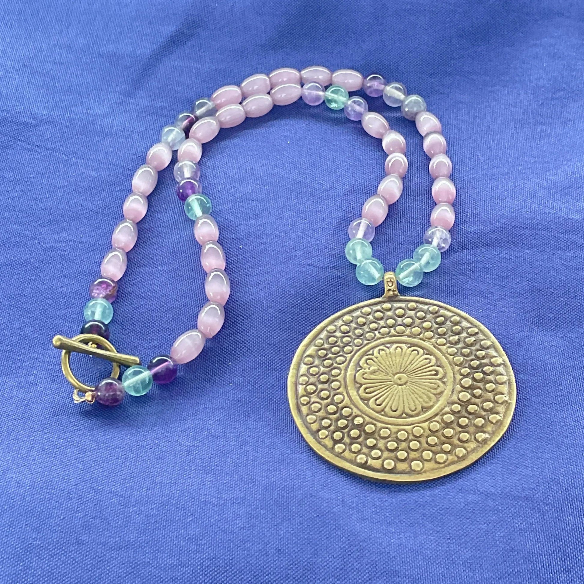 Indian Brass Pendant Necklace - Uplift Beads