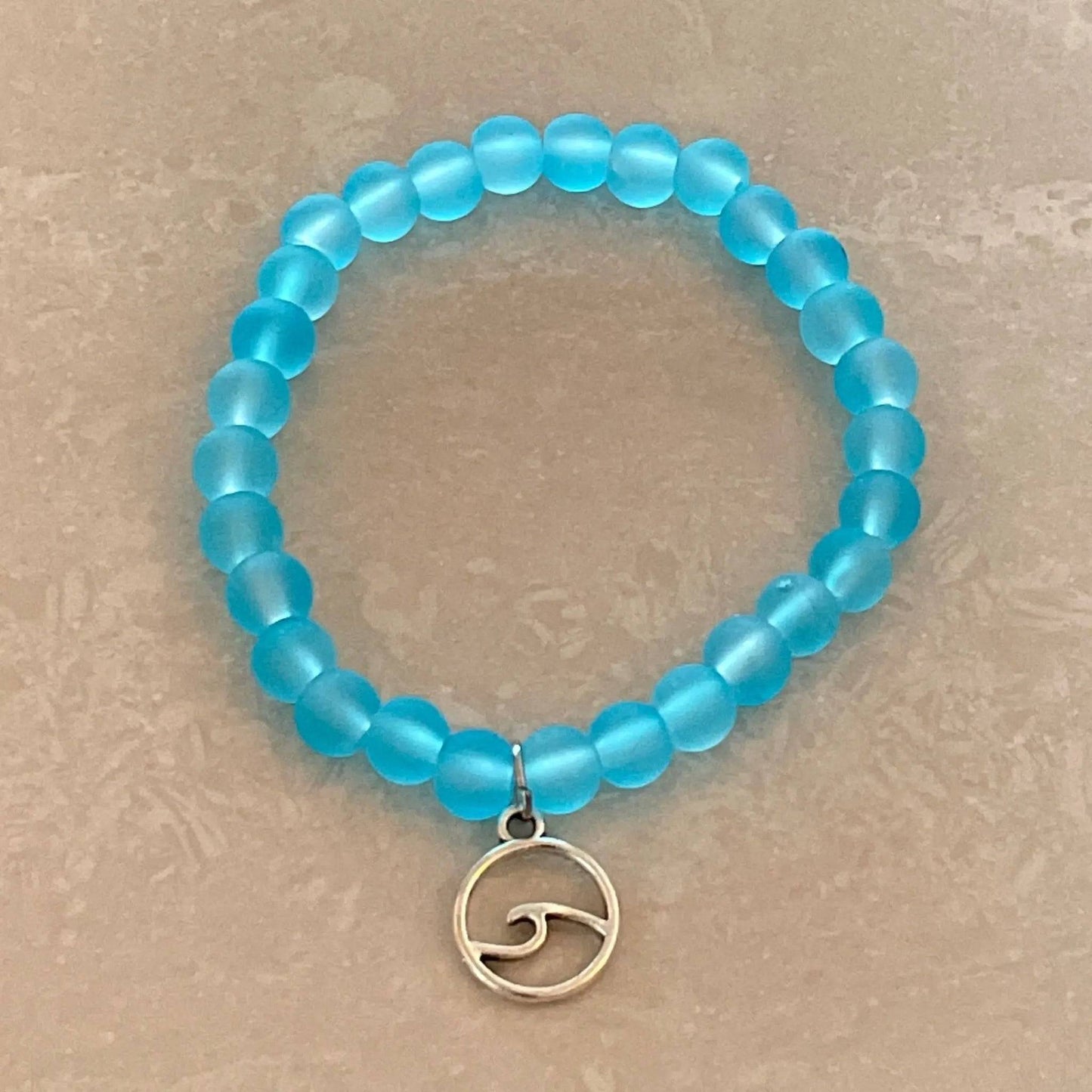 Ocean Wave Sea Glass Bracelet - Uplift Beads