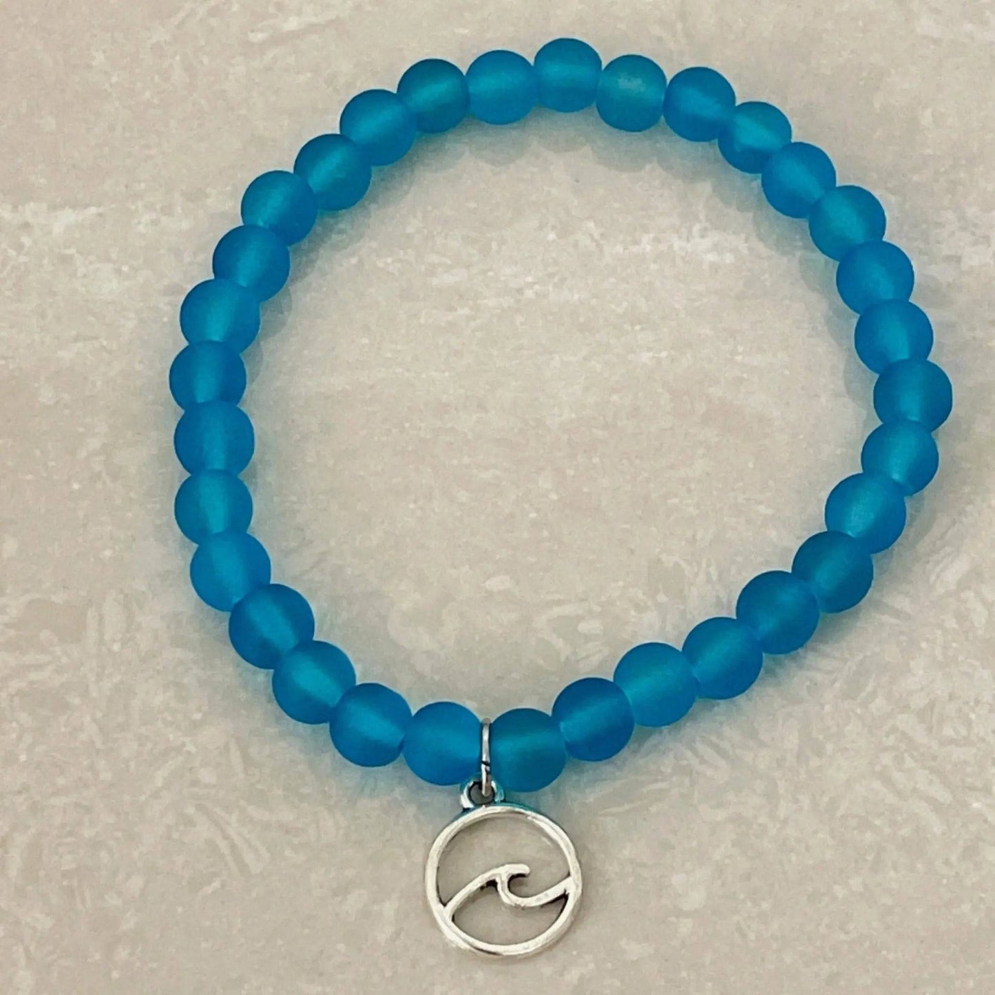 Ocean Wave Sea Glass Bracelet - Uplift Beads