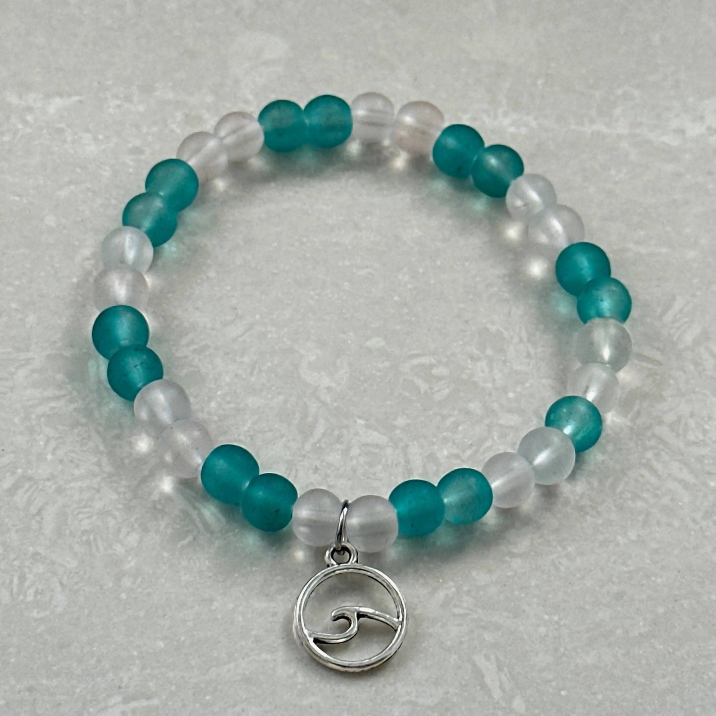 Ocean Wave Sea Glass Bracelet - Uplift Beads