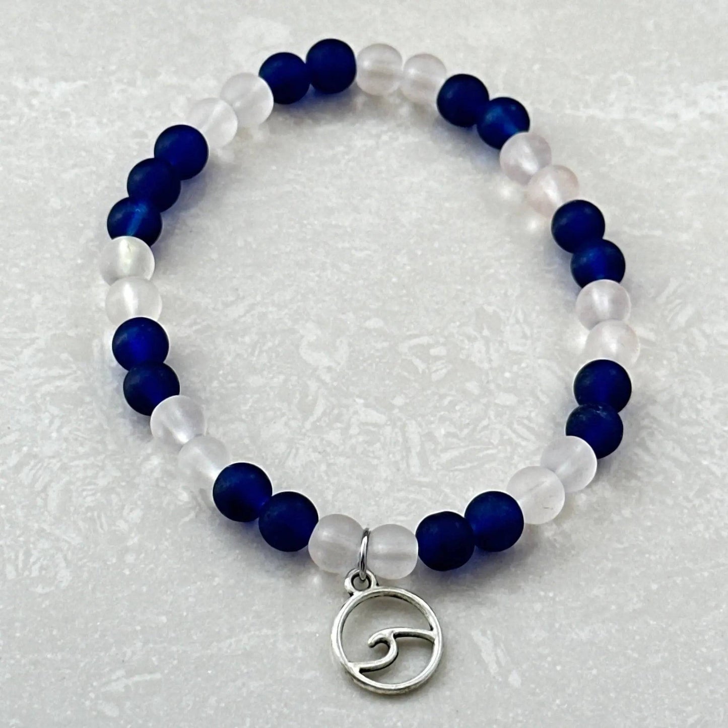 Ocean Wave Sea Glass Bracelet - Uplift Beads